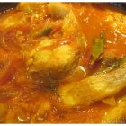 Tilapia Fish curry (in a spicy onion and tomato sauce)