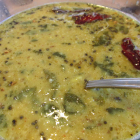 Lentils with spinach and coconut (Paalak Daal)