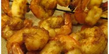 Grilled Shrimp marinated in Harissa