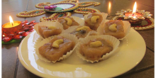 Happy Diwali:  Cashew nut and Date Fudge (Kaju and Date Halwa)