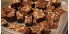 Holiday Treats: Chocolate Caramel Walnut fudge