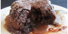 Molten Chocolate Cake with Caramel sauce