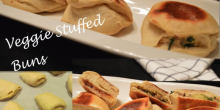Stuffed Buns (Bread rolls with vegetable / onion chutney stuffing)