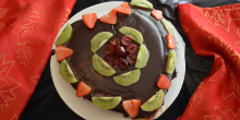 Chocolate Love Cake  (Vegan Chocolate Cake with a berry filling)