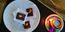 Happy Diwali!: Chocolate Nut Burfi (Vegan, Sugar free)
