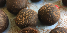 Chocolate Cashew Nut Bliss Balls / Energy Bars (Paleo, Whole30, Vegan, Raw)
