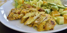 Turmeric Chicken Salad with a Turmeric Citrus dressing (Paleo, AIP, Keto, Whole30)