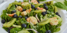 Kale and Shrimp Salad with Coconut Basil dressing (Paleo, AIP, Keto, Whole30)