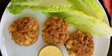 Indian Style Shrimp Cakes || Prawn Cutlets (Paleo, AIP, Gluten Free, Nut free) with a Turmeric Mayo dip