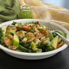 Kale and Shrimp Salad with a herbed dressing (Paleo, Whole30, Keto, AIP)