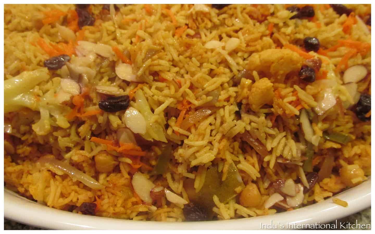 Vegetable pulao (Middle eastern style)