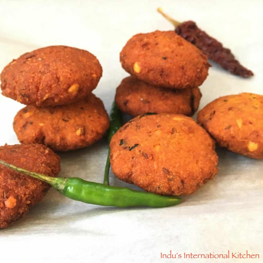 Crispy Lentil Fritters (Parippu vada) - Cook2Nourish