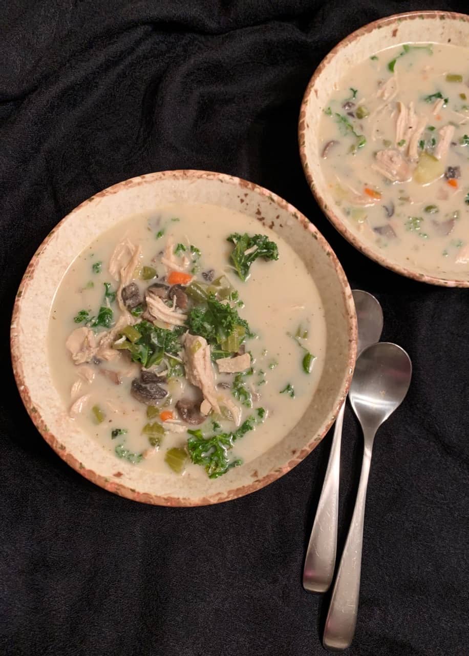 Instant Pot Creamy Chicken and Mushroom soup