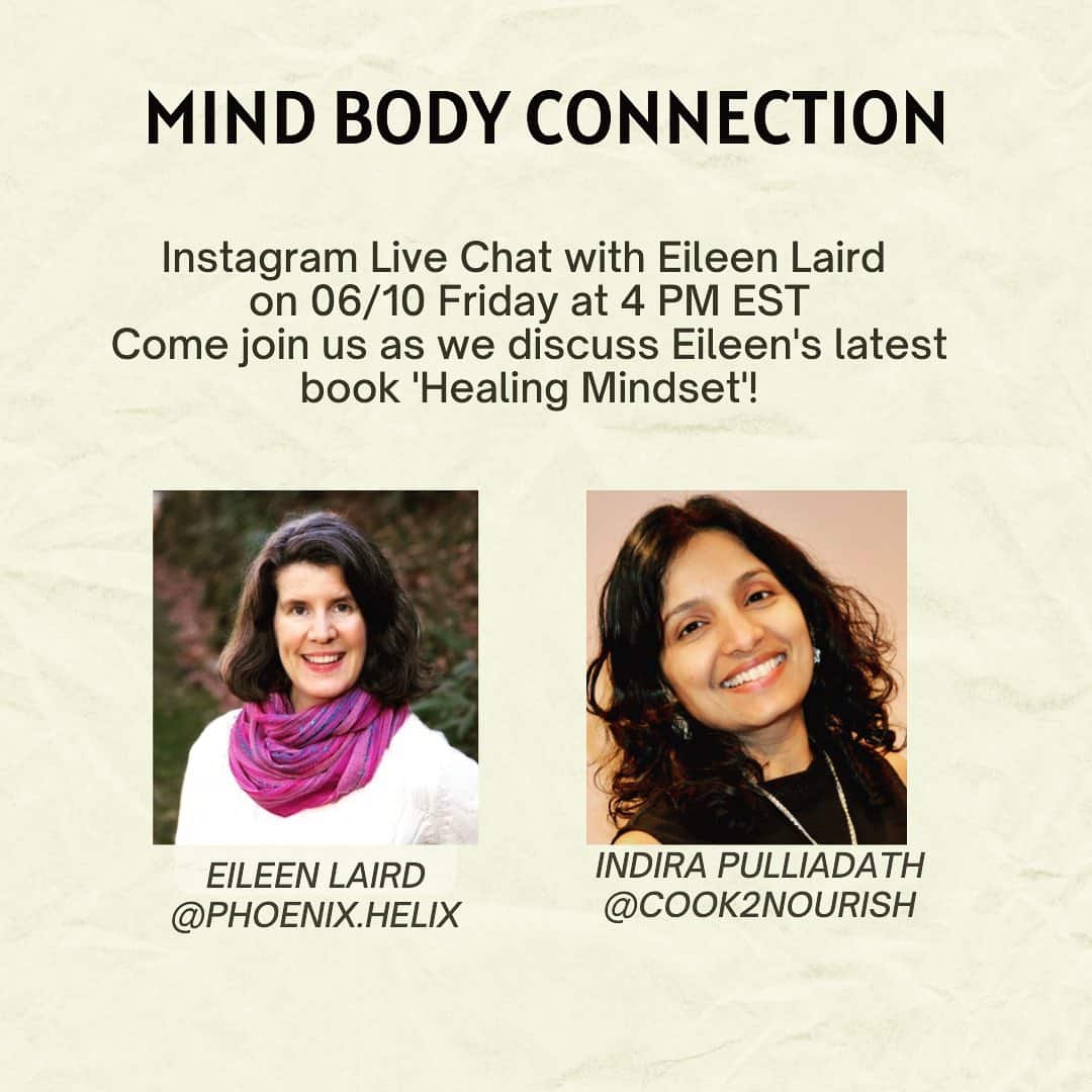 Hi guys! Join me on Instagram Live Chat this Friday at 4 PM EST as I chat with my good friend and fellow RA warrior, Eileen Laird about her latest book, Healing Mindset. In this book, Eileen discusses various mind-body techniques to help support autoimmune health. I love this book for the really practical tips it provides for stress relief and I have been recommending it to all my clients! Hope you can join the conversation on Friday! See you there! #autoimmunedisease #RA #healingstrategies #healingmindset #mindbodyconnection #autoimmuneprotocol #aip #mindfulness #cook2nourish #phoenixhelix