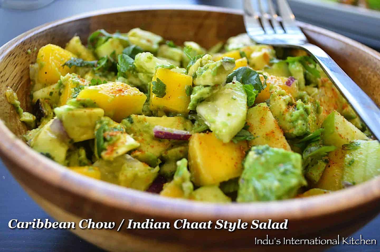 CARIBBEAN CHOW SALAD
A tangy and sweet tropical salad consisting of cucumber, avocados and mango deliciously spiced with cilantro, garlic, lemon juice and chaat masala. This recipe can be made completely AIP too! 

https://cook2nourish.com/2017/03/caribbean-chowindian-chaat-style-salad.html

#autoimmunedisease #aip #autoimmuneprotocol #cook2nourish #dairyfree #aiprecipes #aipdiet #rheumatoidarthritis 
#glutenfree #nutfree #immunebooster #AIPfollow #autoimmuneawareness #dietistanutricionista #fitlife #recipe
 #caribbean #chow #salad #indian #chaatrecipe #saladrecipe #chowrecipe #caribbeansalad